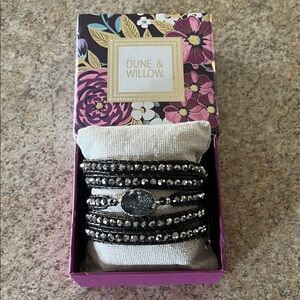 Black and Silver Women's Bracelet Set
